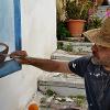 PAINTING A MURAL IN CRETE