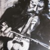 'Psarantonis' From a series of  sketches in black and white acrylic on canvas 30x25 cms  July 2010.