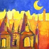 From the illustrated book: 'One Winter's Night in Prague' Available as book or limited edition prints from geoalekzander@hotmail.com, or by ordering directly on line from Blurb.com
