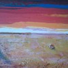 'Near Uluru' Detail of long canvas 20x120 cms