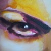 Close up of eye, acrylic on canvas