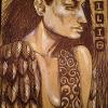 'Lilith' Pen on oak panel. Winter 2012