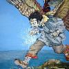 Flying giant-illustration after Dulac. Acrylic on fine line, .Spring 2013